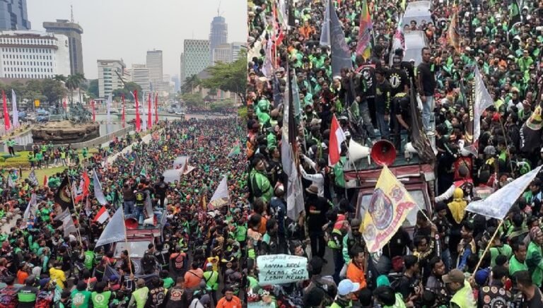 Konvoi Demo Ojol besar-besaran di Jakarta 20/05/2025