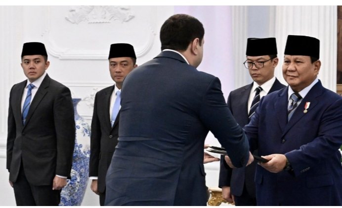 Presiden Prabowo Terima Surat Kepercayaan Delapan Duta Besar Negara Sahabat di Istana Merdeka, Jakarta, pada Selasa, 6 Mei 2025 Foto: BPMI Setpres/Cahyo