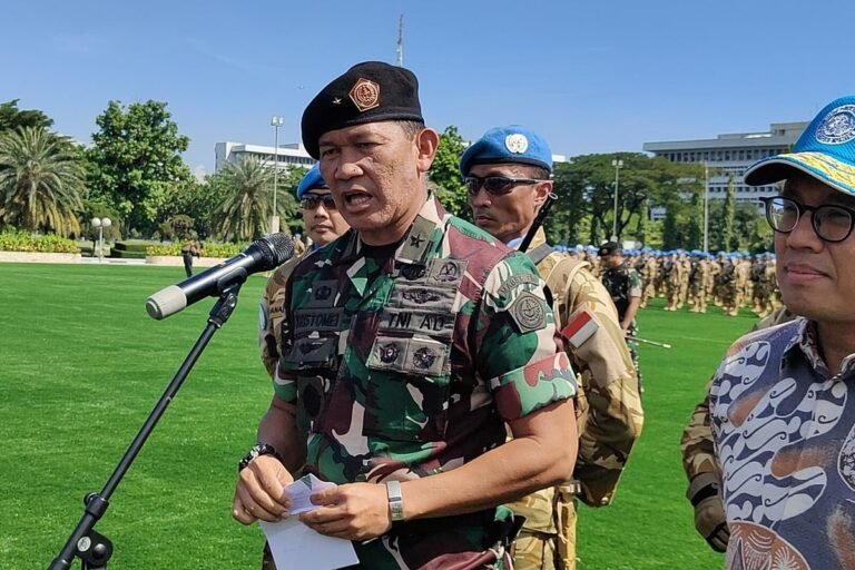 Kepala Pusat Penerangan Mabes TNI Brigjen TNI Kristomei Sianturi di Mabes TNI, Cilangkap, Jakarta Timur,