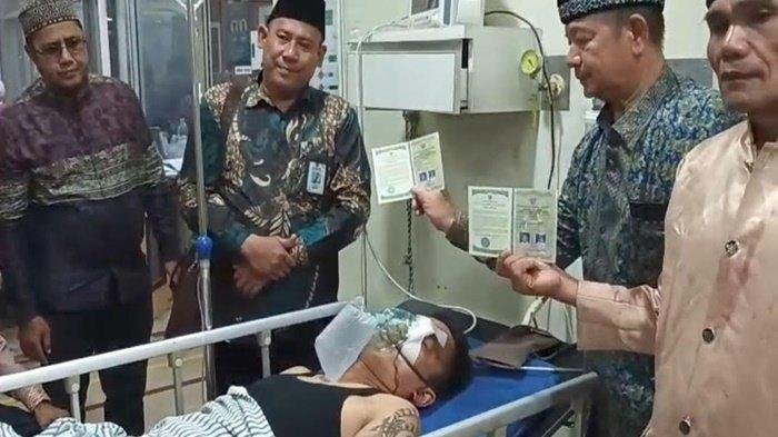 Ahmad Anda, pengantin korban bacokan menjalani perawatan intensif di Rumah Sakit Umum Daerah (RSUD) Bari, Palembang, Sumatera Selatan, Minggu (11/5/2025).