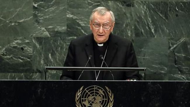 Kardinal Pietro Parolin asal Italia. FOTO ; AP/Richard Drew.