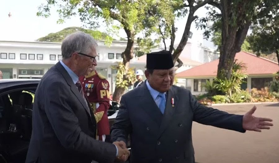 Presiden Republik Indonesia, Prabowo Subianto, menerima kunjungan kehormatan tokoh filantropi dunia sekaligus pendiri Gates Foundation, Bill Gates, di Istana Merdeka, Jakarta, pada Rabu, 7 Mei 2025. Foto: BPMI Setpres/Muchlis Jr