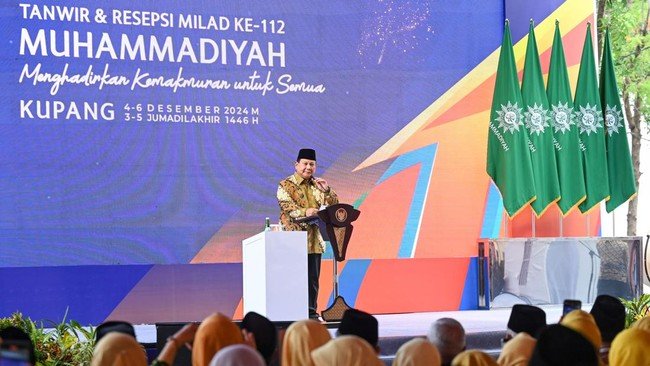 Muhammadiyah respons Prabowo akan buka hubungan dengan Israel kalau Palestina merdeka. ( ANTARA FOTO/BPMI KRIS)