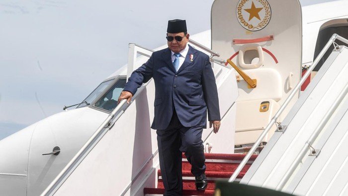 Presiden Prabowo Tiba Di Brunei dalam kunjungan Bilateral.