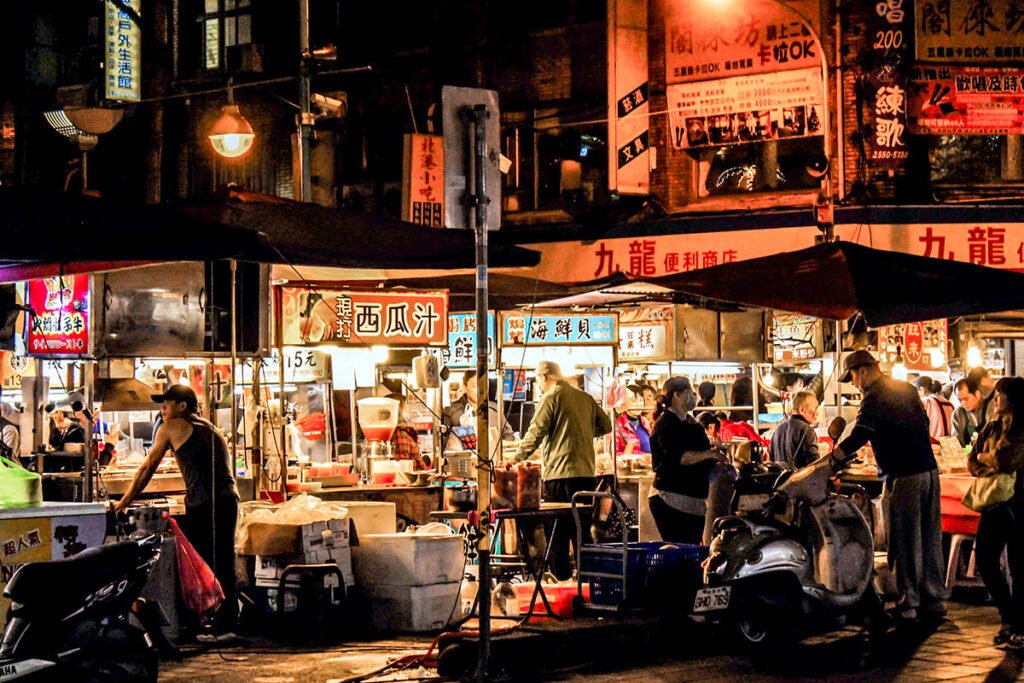 Experience Taipei food and drink Ningxia Night Market.