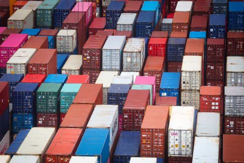 Keelung Port containers. (CNA photo)