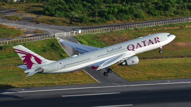 Ilustrasi pesawat Qatar Airways Foto: Shutterstock