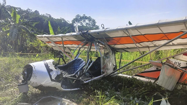 Pesawat latih FASI jatuh di TPU Astana, Ciampea, Bogor. Foto: Dok. Istimewa