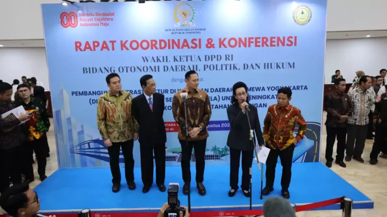 Rapat koordinasi pembangunan infrastruktur DPD RI dengan Menko AHY Sumber : Istimewa