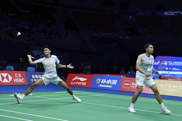 Fajar Alfian/Shohibul Fikri di ajang China Masters 2025. Foto: Dok. PBSI