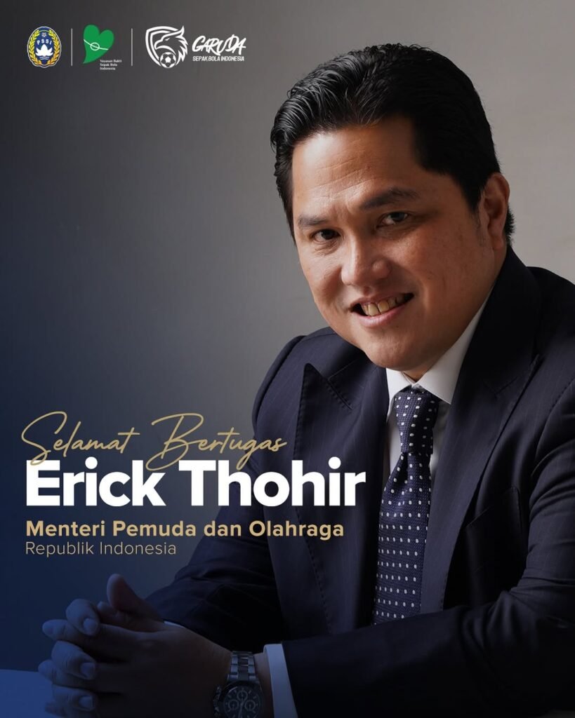 Menteri Pemuda dan Olahraga Erick Thohir