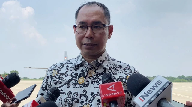 Direktur Pelindungan WNI Kementerian Luar Negeri Judha Nugraha saat ditemui di Lanud Halim, Jakarta Timur, Sabtu (13/9). Foto: Rayyan/Kumparan