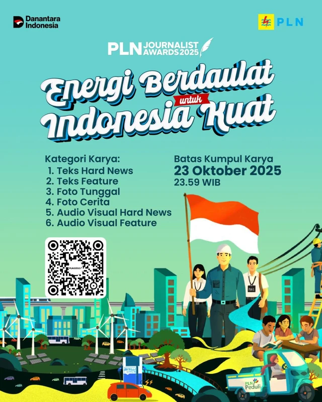 PLN menggelar ajang PLN Journalist Awards (PJA) 2025 dengan mengangkat tema "Energi Berdaulat untuk Indonesia Kuat" yang dibuka hingga 23 Oktober 2025. Foto: Dok. PLN