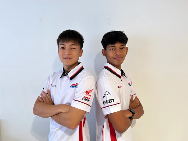 Zen Mitani dan Veda Ega Pratama, pebalap Honda Team Asia untuk Moto3 2026. Foto: Honda Team Asia