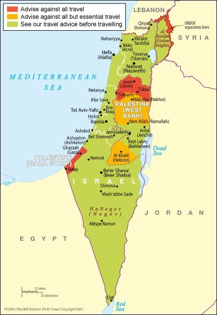 Peta Palestina-Israel di situs resmi pemerintah Inggris (Foto: gov.uk)
