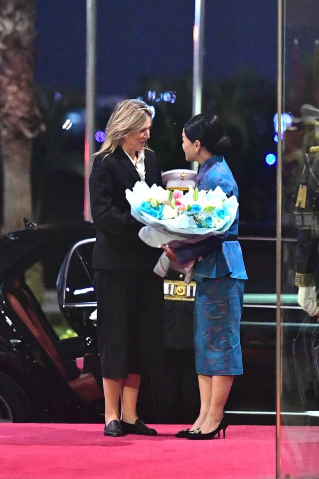 Ratu Belanda Ratu Maxima sekaligus United Nation Secretary-General's Special Advocate (UNSGSA) for Financial Health tiba di Indonesia pada Senin (24/11/2025). Foto: Biro Pers Sekretariat Presiden