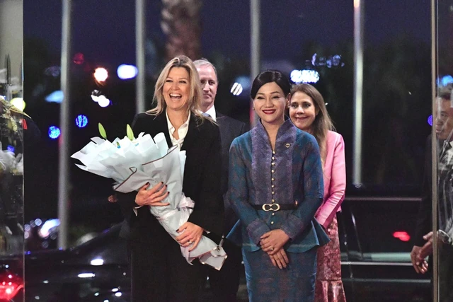 Ratu Belanda Ratu Maxima sekaligus United Nation Secretary-General's Special Advocate (UNSGSA) for Financial Health tiba di Indonesia pada Senin (24/11/2025). Foto: Biro Pers Sekretariat Presiden