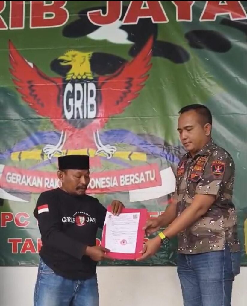 Asmedi resmi didaulat menjadi Ketua DPC GRIB Kota Cilegon. FOTO: Budi05-PBMI