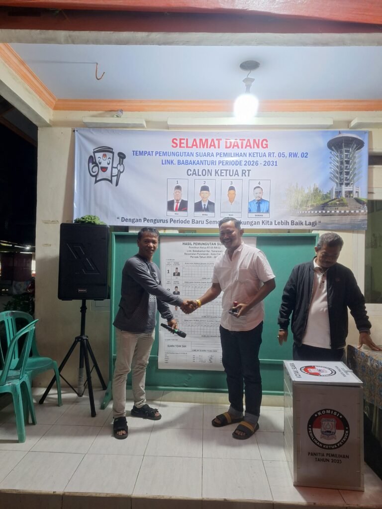 Pemilihan Ketua RT 05 RW 02 Link Babakanturi, Wawan Raih Suara Terbanyak. FOTO : Budi05/portalbmi.id