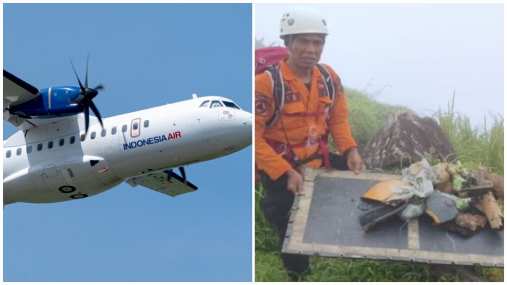 Kolase pesawat ATR 42-500 dan serpihan yang ditemukan Tim SAR Gabungan di lereng Taman Nasional Bantimurung-Bulusaraung, Kabupaten Maros, Sulsel. PORTALBMI.ID
