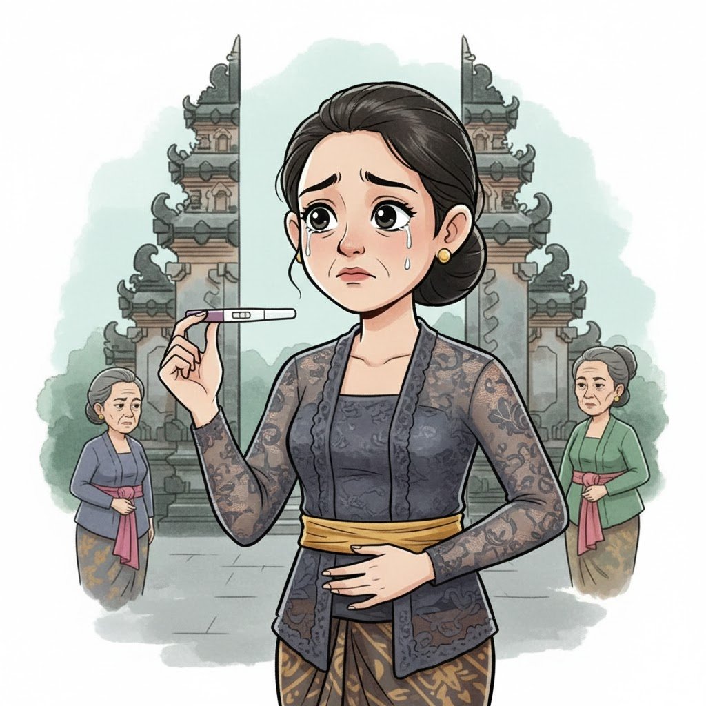 Perempuan Bali dengan Suara Kritis: "Kita Bukan Barang Percobaan". FOTO: Ayu05/ AI