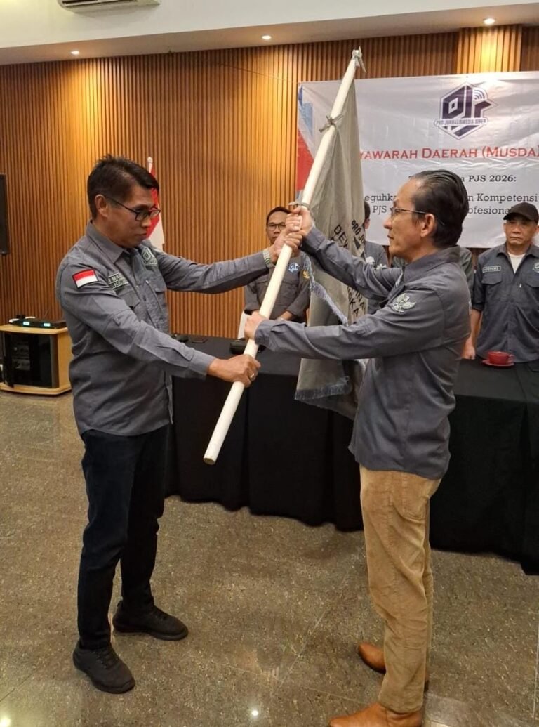 Mahmud Marhaba secara resmi membuka Musyawarah Daerah (Musda) ke-2 DPD PJS Bangka Belitung, Sabtu (7/2/2026). FOTO: PJS