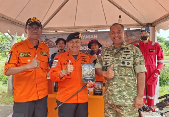 peluncuran buku karya Potensi SAR yang digelar dalam rangka Jambore Potensi SAR 2026 di PIK Avenue, Jakarta, Sabtu (15/2/2026).