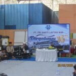 PT Pelayaran Trisakti Lautan Mas (Trimas) menggelar pengajian dan doa bersama dalam rangka memperingati hari ulang tahun ke-16 perusahaan, Jumat (20/02/2026). FOTO: Budi05/portalbmi.id