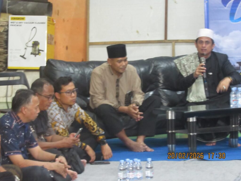 PT Pelayaran Trisakti Lautan Mas (Trimas) menggelar pengajian dan doa bersama dalam rangka memperingati hari ulang tahun ke-16 perusahaan, Jumat (20/02/2026). FOTO: Budi05/portalbmi.id