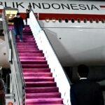 Presiden Republik Indonesia Prabowo Subianto tiba di Bandar Udara Militer Marka, Amman, Kerajaan Yordania Hasyimiah, pada Selasa, 24 Februari 2026. FOTO: BPMI Setpres