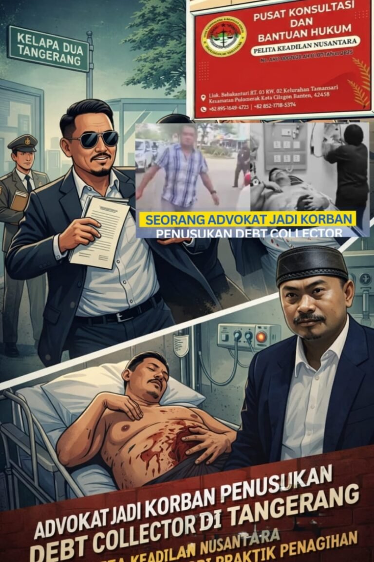 Advokat Jadi Korban Penusukan Diduga oleh Debt Collector di Tangerang.