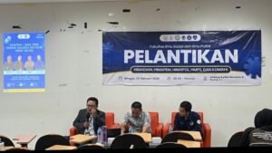 Rasionalisasi Kebijakan Atau Kemunduran Demokrasi Panpel( Himpunan Mahasiswa Ilmu Politik Untan. Menghadirkan Firdaus.S.IP.M.Sos dan Ahmadi.S.KOM selaku Perwakilan DPRD Mempawah di Gedung Kuliah Bersama Lantai 4 tanggal 15 /2/2026. FOTO: Firdaus06/ portalbmi.id