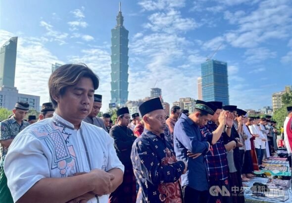 Salat Idul Adha di National Dr. Sun Yat-sen Memorial Hall pada Juni 2025. (Sumber Foto : Dokumentasi CNA)