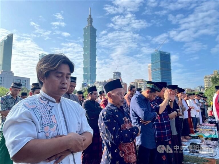 Salat Idul Adha di National Dr. Sun Yat-sen Memorial Hall pada Juni 2025. (Sumber Foto : Dokumentasi CNA)