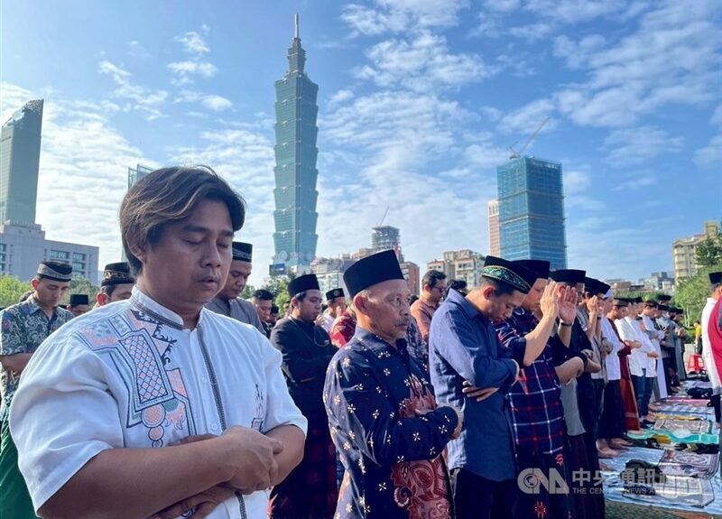 Salat Idul Adha di National Dr. Sun Yat-sen Memorial Hall pada Juni 2025. (Sumber Foto : Dokumentasi CNA)