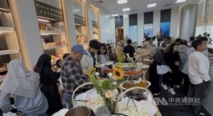 Gelar griya KDEI Taipei untuk acara halalbihalal Idul Fitri hari Sabtu. (Sumber Foto : CNA, 21 Maret 2026)