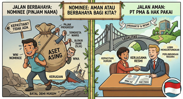 Praktik "pinjam nama" atau nominee agreement masih menjadi fenomena gunung es di tengah pesatnya investasi asing di Indonesia, FOTO: Ayu05/portalbmi.id