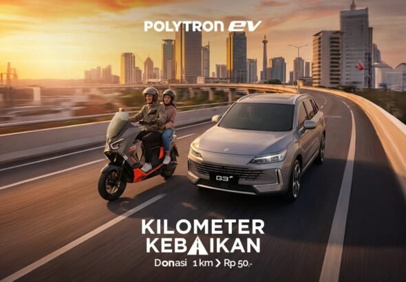 Polytron Kembali Luncurkan #KilometerKebaikan untuk Konversi Setiap Kilometer Perjalanan dengan Motor Listrik Polytron Jadi Donasi.
