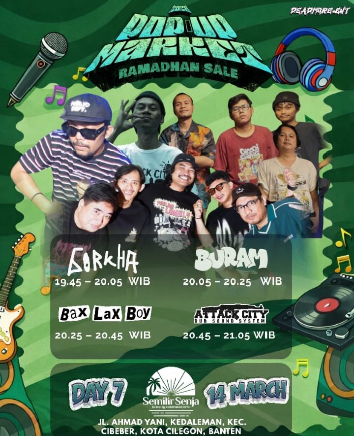 Musisi dub/reggae elektronik asal Cirebon, Baxlaxboy, dijadwalkan tampil dalam gelaran Pop Up Market Ramadhan Sale di kawasan Semilir Senja. FOTO: Achie06/portalbmi.id