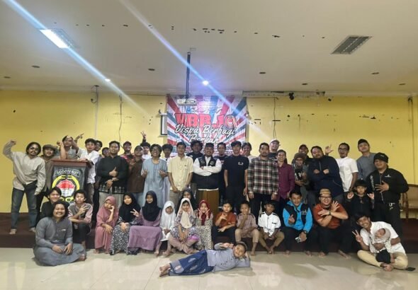 Komunitas Djakarta Vespa UIN (THE DJAVU) kembali menggelar aksi sosial tahunan bertajuk Vespa Berbagi Berkah (VBB) Vol. 10. FOTO: Henny06/portalbmi.id