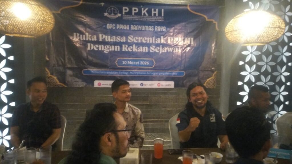 DPC PPKHI Banyumas Raya menggelar kegiatan Buka Puasa Bersama Serentak dengan tema “Buka Puasa Serentak PPKHI dengan Rekan Sejawat”. FOTO: Imam07/portalbmi.id