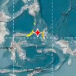 Lokasi gempa 7,8 di Laut Maluku Foto: Dok. BMKG