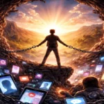 Ilustrasi Belenggu Digitalisasi. Sumber foto: Chatgpt.com