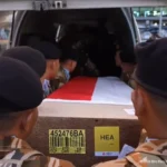 Jenazah prajurit TNI yang gugur di Lebanon tiba di Bandara Soetta, Sabtu (4/4/2026). Foto: BPMI Setpres