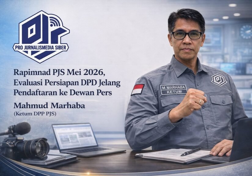 Ketua Umum DPP PJS, Mahmud Marhaba, menyampaikan bahwa Rapimnas kali ini memiliki arti yang sangat strategis. FOTO: Budi05/portalbmi.id