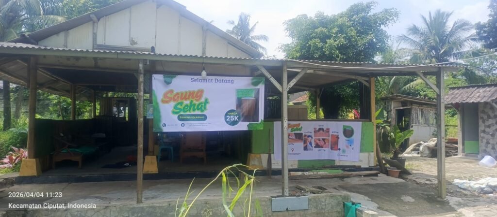 Saung Sehat Tangsel berlokasi di area yang tenang dan asri. FOTO: Henny06/portalbmi.id