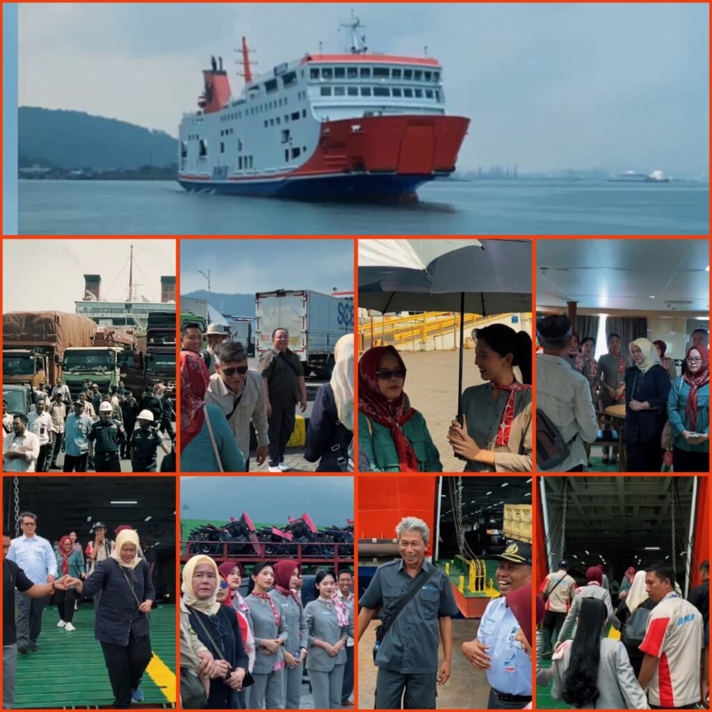 Kapal Motor Penumpang (KMP) Shanaya menjalani uji sandar di Dermaga 3 Pelabuhan Merak pada Rabu (16/4). FOTO: Budi05/portalbmi.id