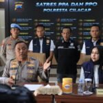 Polresta Cilacap melalui Satuan Reserse Perlindungan Perempuan dan Anak (PPA) dan Pemberantasan Perdagangan Orang (PPO) mengamankan seorang pria berinsial HS (36). FOTO: Imam07/portalbmi.id