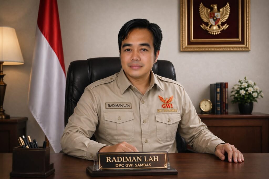 Ketua DPC Gabungan Wartawan Indonesia Kabupaten Sambas, Radiman Lah. FOTO: Nop06/portalbmi.id