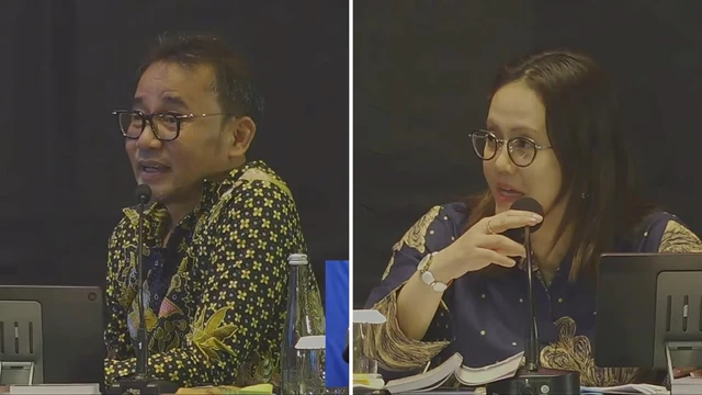 Foto kolase Kepala Biro Pengkajian Konstitusi pada Deputi Bidang Pengkajian dan Pemasyarakatan Konstitusi Setjen MPR RI Dyastasita Widya Budi (kiri) dan Kepala Bagian Sekretariat Badan Sosialisasi MPR RI Indri Wahyuni (kanan). Foto: Youtube/MPR RI